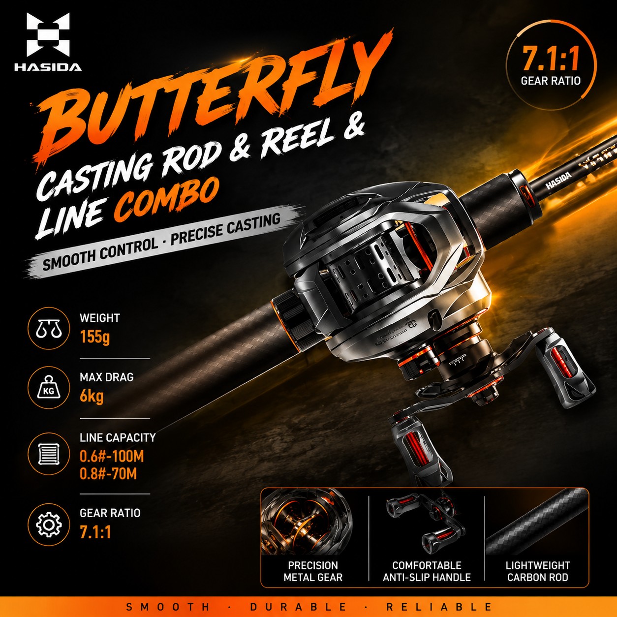 Freshwater Line - Удилище HASIDA BFS из карбона для